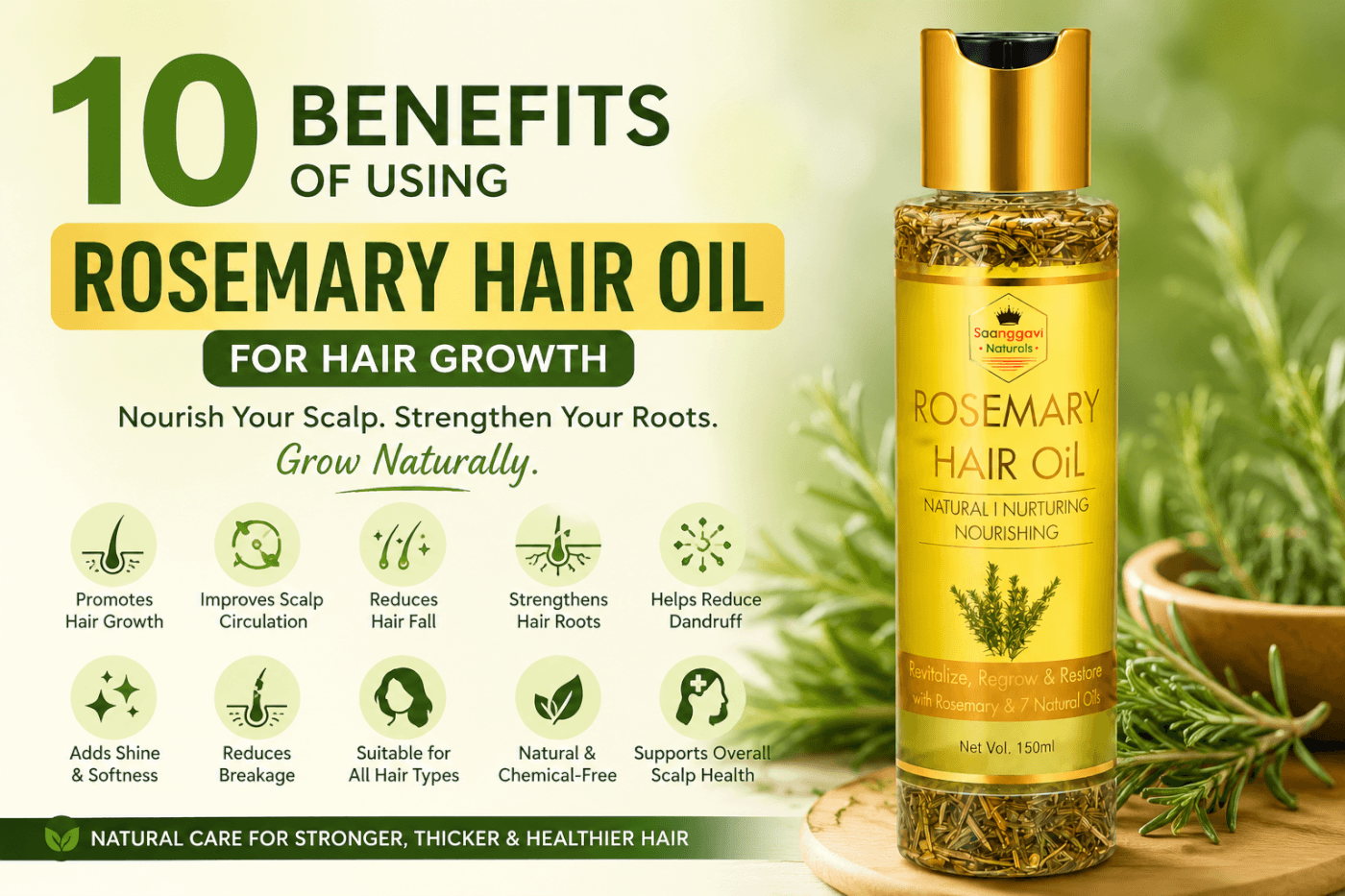 Rosemary oil for Hair growth